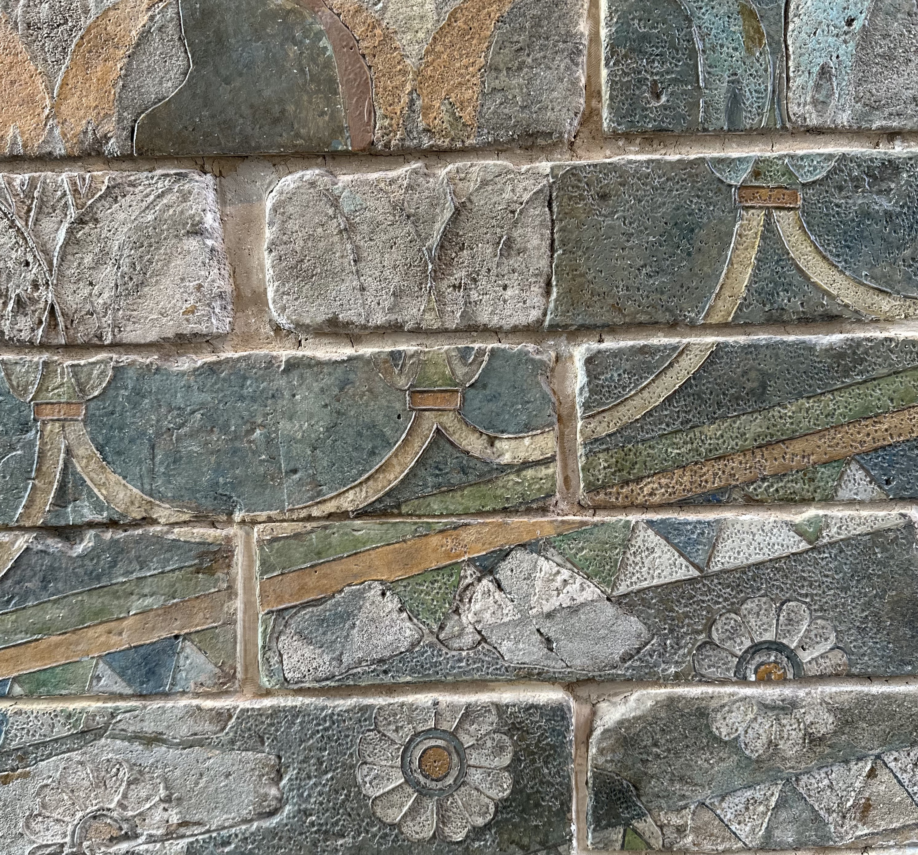 Detail Of Achaemenid Glazed Brickwork, The Louvre, Paris
